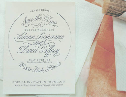 Ombre´ Letterpress Save-the-Dates